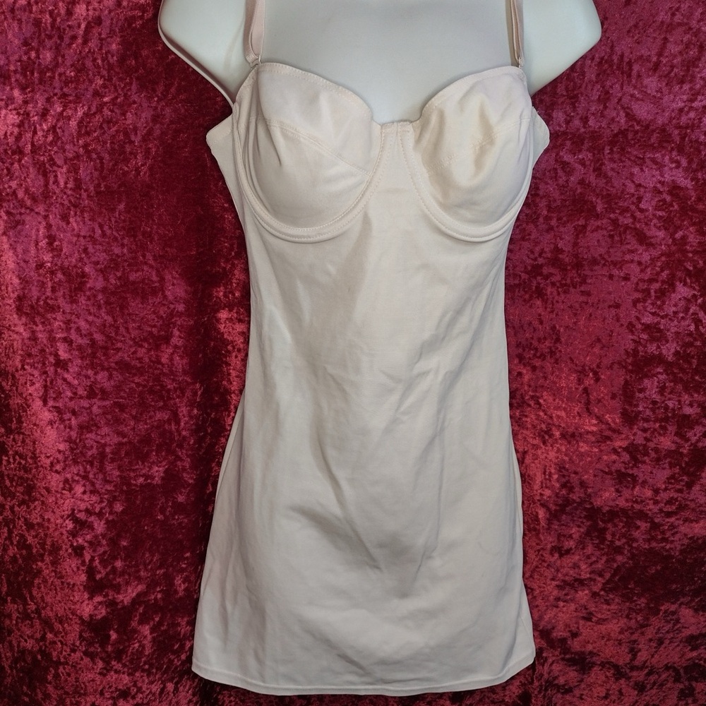 VTG Body Slimmers by Nancy Ganz Shaper 36B Nude Beige Compression Dress